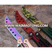 Hot Sale CS GO Butterfly Knife, Nine-hole Rotary Practice Knife Dull Knife