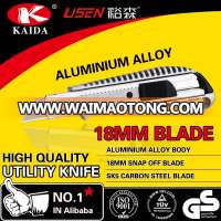 Aluminium Alloy 18 mm Snap Off Blade Hot Utility Cutter Knife